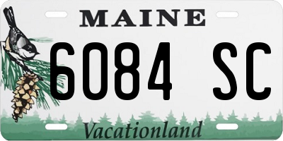ME license plate 6084SC