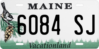 ME license plate 6084SJ
