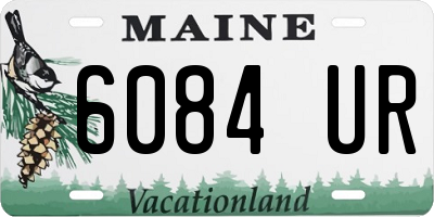 ME license plate 6084UR