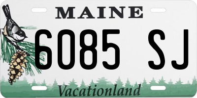 ME license plate 6085SJ