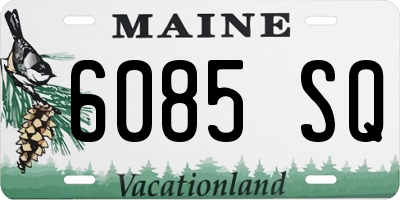 ME license plate 6085SQ