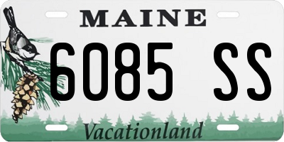 ME license plate 6085SS
