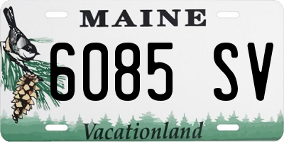 ME license plate 6085SV