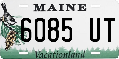 ME license plate 6085UT