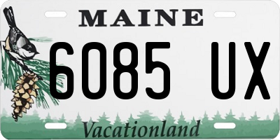 ME license plate 6085UX