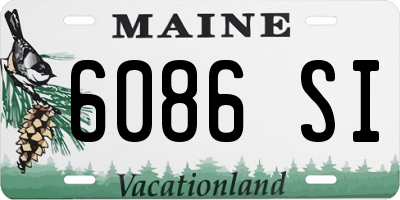 ME license plate 6086SI