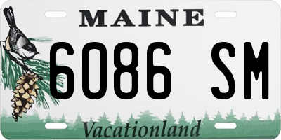 ME license plate 6086SM