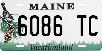 ME license plate 6086TC