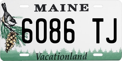 ME license plate 6086TJ