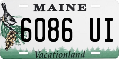 ME license plate 6086UI