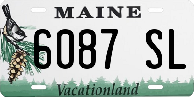 ME license plate 6087SL