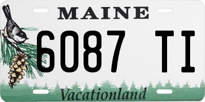ME license plate 6087TI