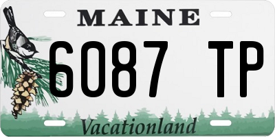 ME license plate 6087TP