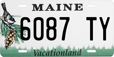 ME license plate 6087TY