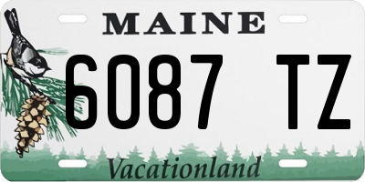 ME license plate 6087TZ