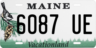 ME license plate 6087UE