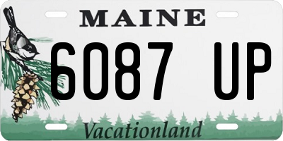ME license plate 6087UP