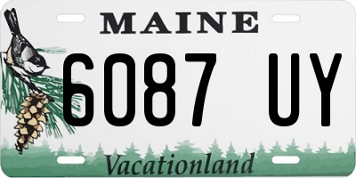 ME license plate 6087UY