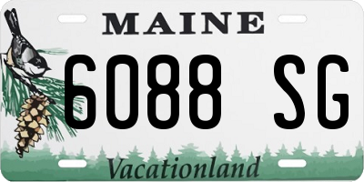 ME license plate 6088SG