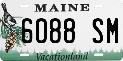ME license plate 6088SM