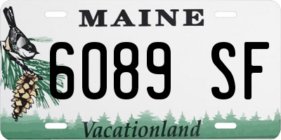 ME license plate 6089SF