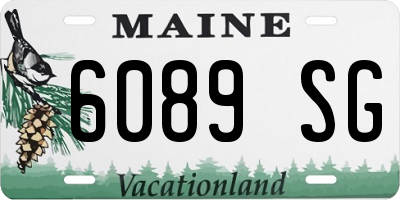 ME license plate 6089SG