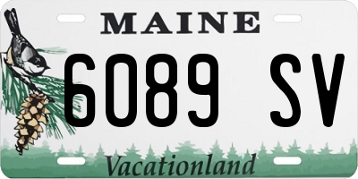 ME license plate 6089SV