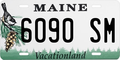 ME license plate 6090SM