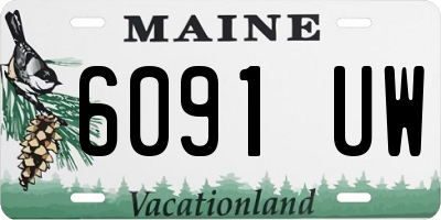 ME license plate 6091UW