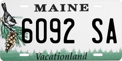 ME license plate 6092SA