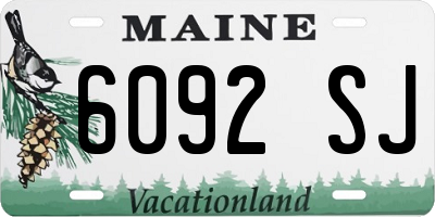 ME license plate 6092SJ