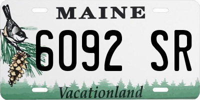 ME license plate 6092SR