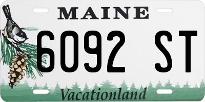 ME license plate 6092ST