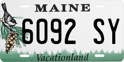 ME license plate 6092SY