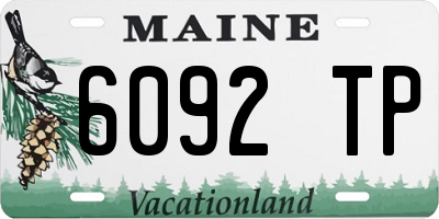 ME license plate 6092TP