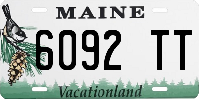 ME license plate 6092TT