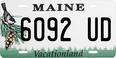 ME license plate 6092UD