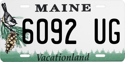 ME license plate 6092UG