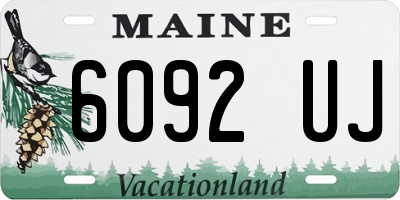 ME license plate 6092UJ