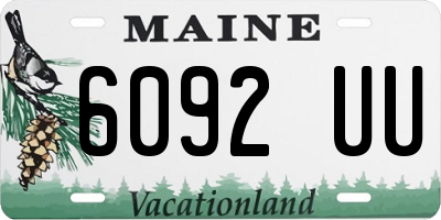 ME license plate 6092UU