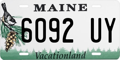 ME license plate 6092UY