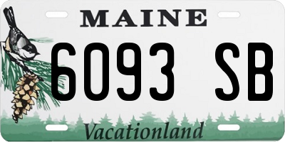 ME license plate 6093SB