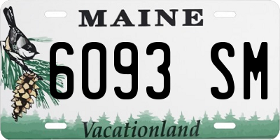 ME license plate 6093SM