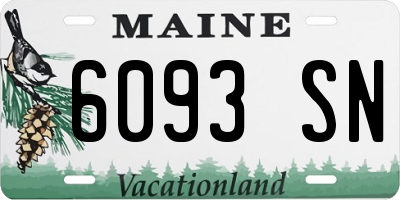 ME license plate 6093SN