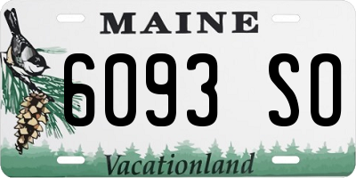 ME license plate 6093SO