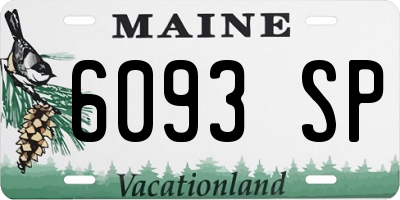 ME license plate 6093SP