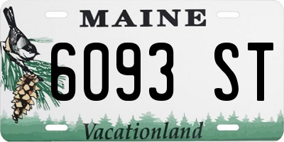 ME license plate 6093ST