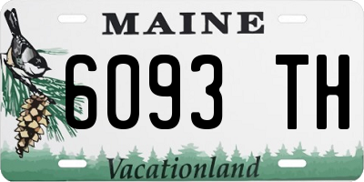 ME license plate 6093TH