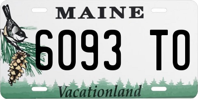 ME license plate 6093TO