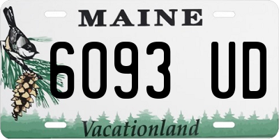 ME license plate 6093UD